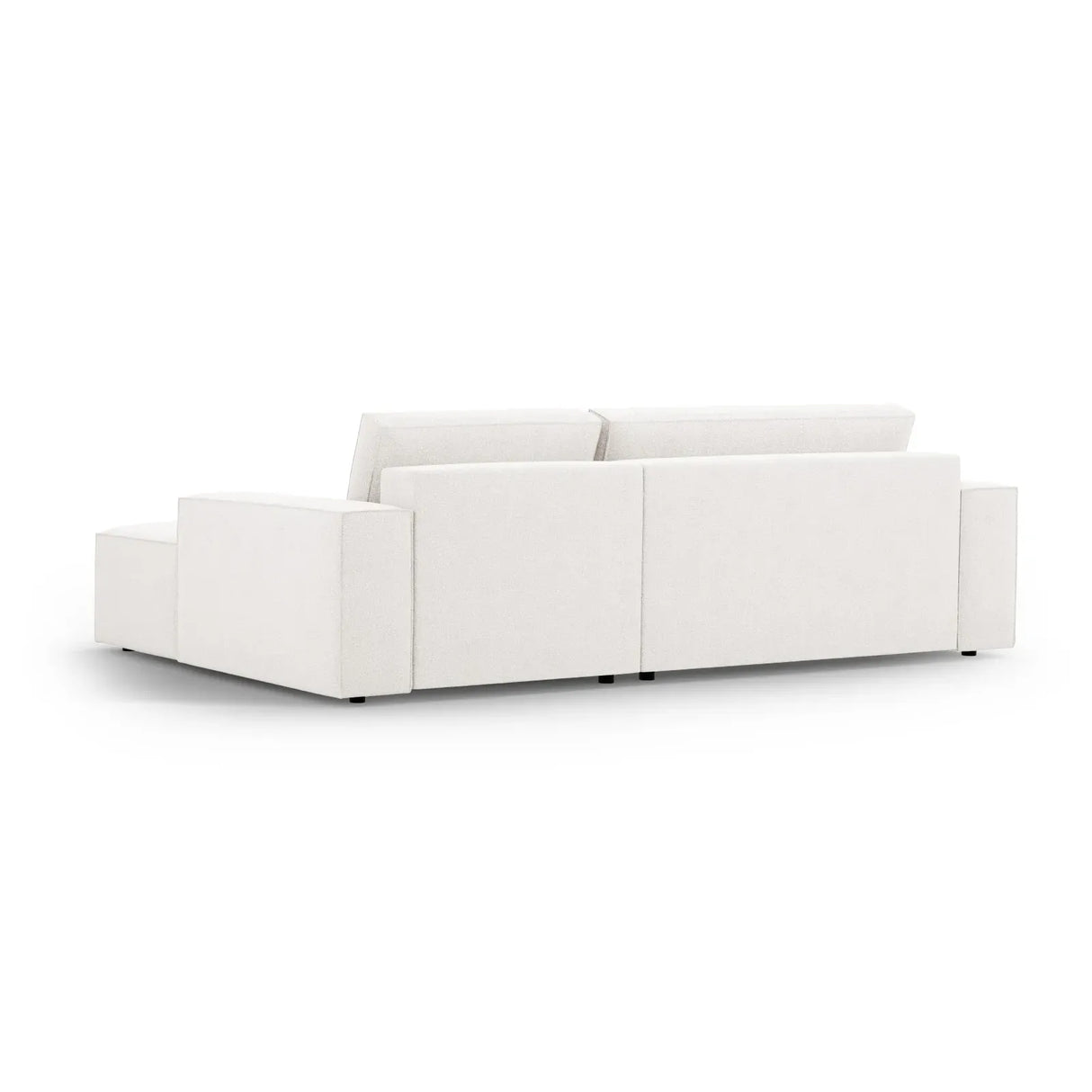 Jodie 3-Sitzer Ecksofa Rechts mit Schlaffunktion und Bettkasten mit Bezug aus Samt, Strukturstoff oder Boucle, 246x151 cm - ZEN ZONE Furniture