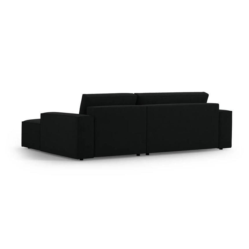 Jodie 3-Sitzer Ecksofa Rechts mit Schlaffunktion und Bettkasten mit Bezug aus Samt, Strukturstoff oder Boucle, 246x151 cm - ZEN ZONE Furniture