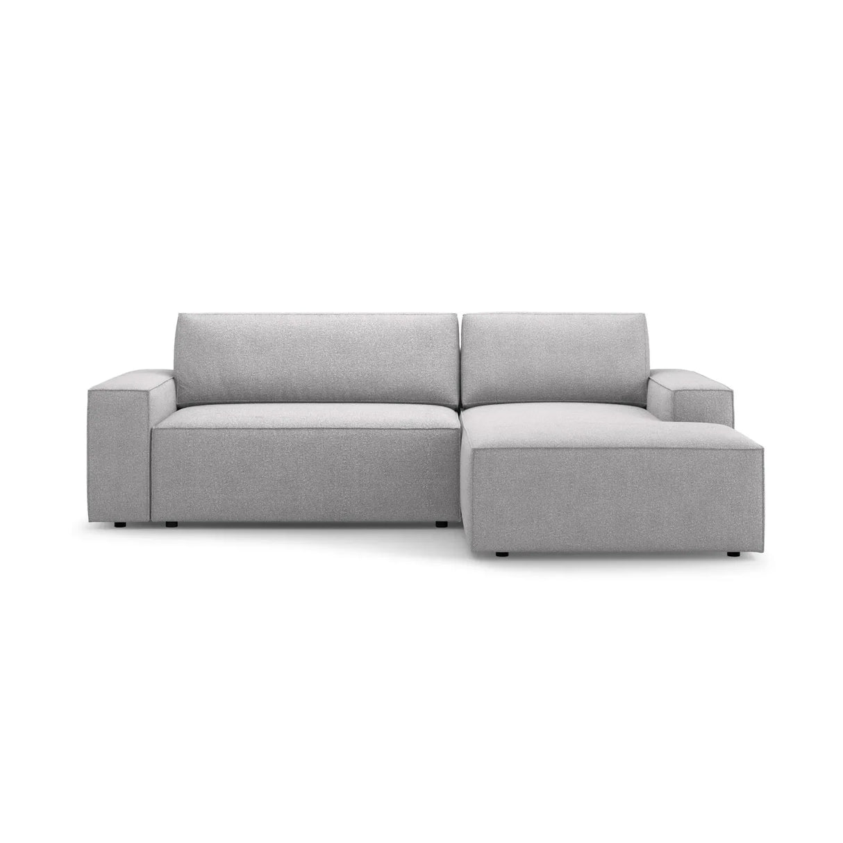 Jodie 3-Sitzer Ecksofa Rechts mit Schlaffunktion und Bettkasten mit Bezug aus Samt, Strukturstoff oder Boucle, 246x151 cm - ZEN ZONE Furniture