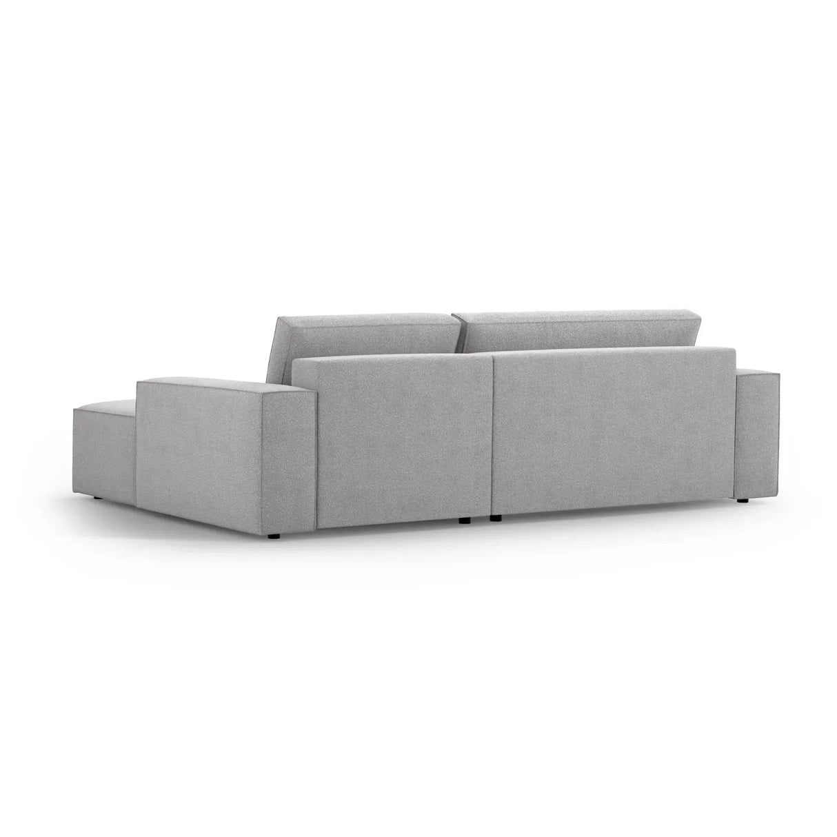 Jodie 3-Sitzer Ecksofa Rechts mit Schlaffunktion und Bettkasten mit Bezug aus Samt, Strukturstoff oder Boucle, 246x151 cm - ZEN ZONE Furniture