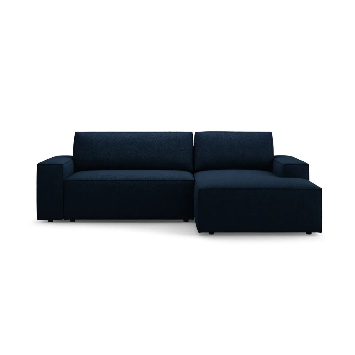 Jodie 3-Sitzer Ecksofa Rechts mit Schlaffunktion und Bettkasten mit Bezug aus Samt, Strukturstoff oder Boucle, 246x151 cm - ZEN ZONE Furniture