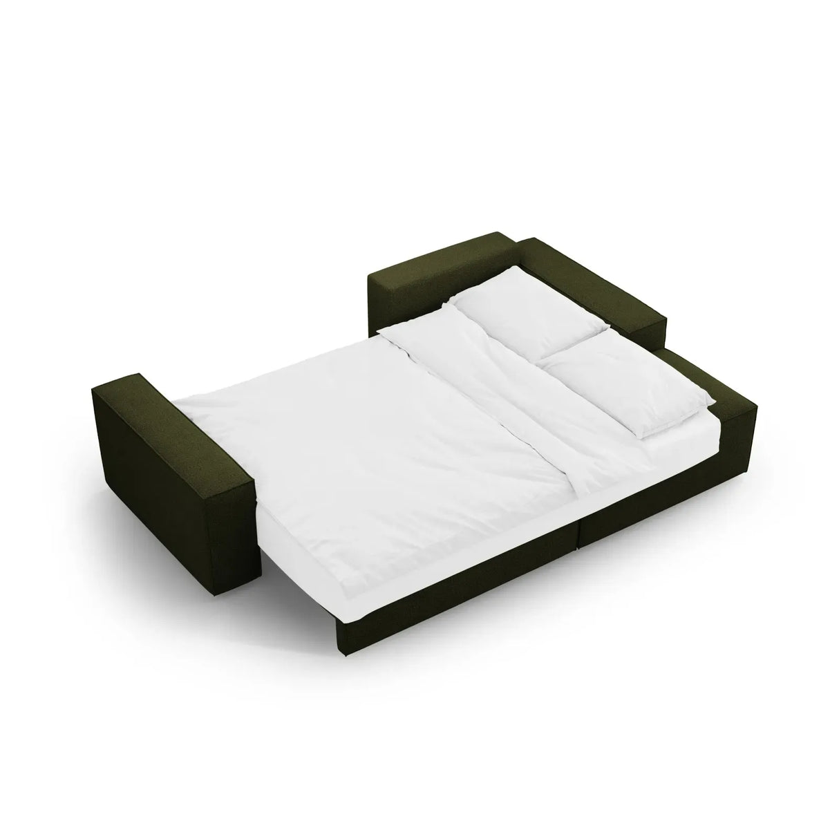 Jodie 3-Sitzer Ecksofa Rechts mit Schlaffunktion und Bettkasten mit Bezug aus Samt, Strukturstoff oder Boucle, 246x151 cm - ZEN ZONE Furniture