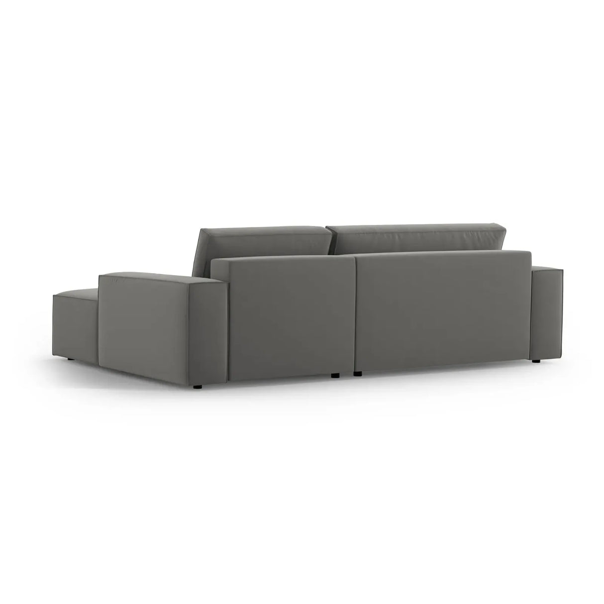 Jodie 3-Sitzer Ecksofa Rechts mit Schlaffunktion und Bettkasten mit Bezug aus Samt, Strukturstoff oder Boucle, 246x151 cm - ZEN ZONE Furniture
