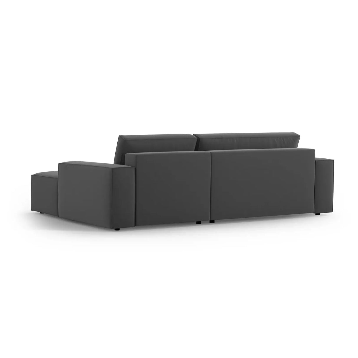 Jodie 3-Sitzer Ecksofa Rechts mit Schlaffunktion und Bettkasten mit Bezug aus Samt, Strukturstoff oder Boucle, 246x151 cm - ZEN ZONE Furniture