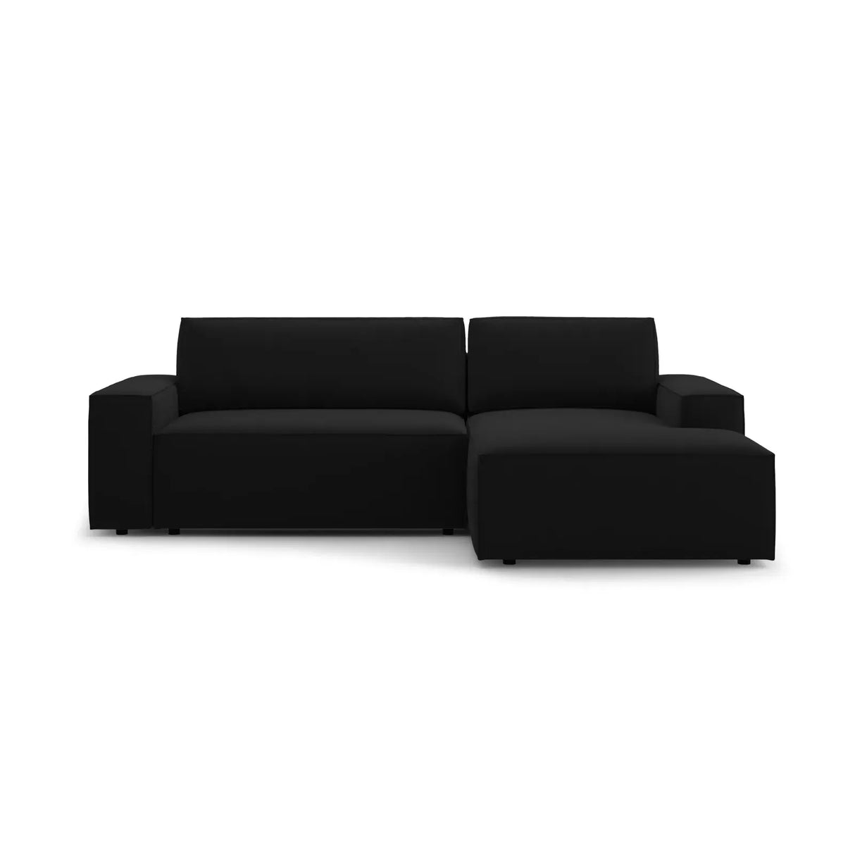 Jodie 3-Sitzer Ecksofa Rechts mit Schlaffunktion und Bettkasten mit Bezug aus Samt, Strukturstoff oder Boucle, 246x151 cm - ZEN ZONE Furniture