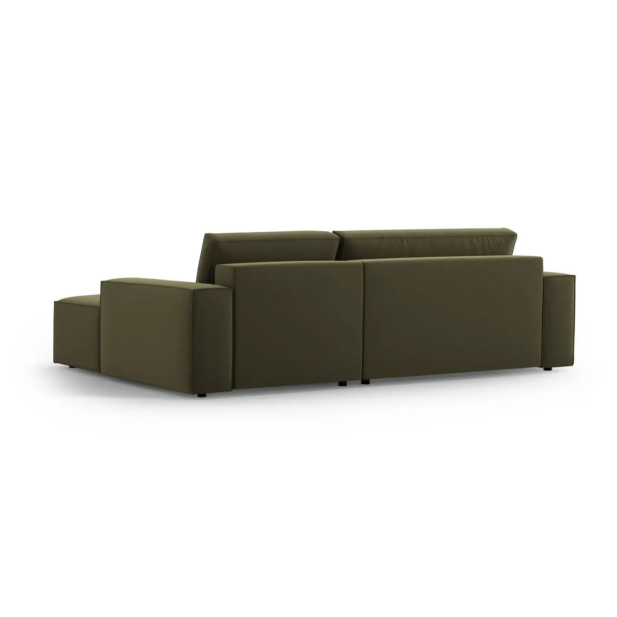 Jodie 3-Sitzer Ecksofa Rechts mit Schlaffunktion und Bettkasten mit Bezug aus Samt, Strukturstoff oder Boucle, 246x151 cm - ZEN ZONE Furniture