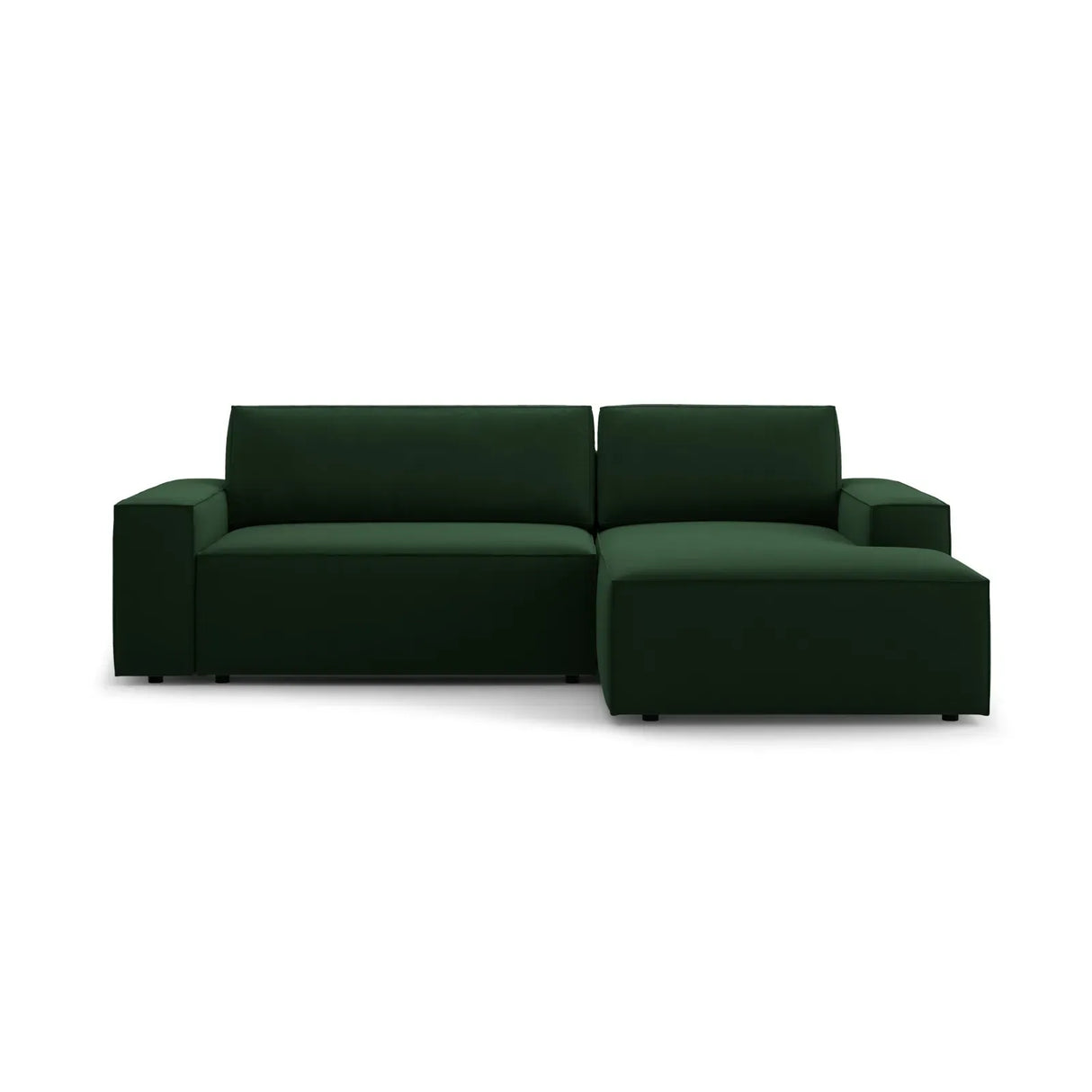 Jodie 3-Sitzer Ecksofa Rechts mit Schlaffunktion und Bettkasten mit Bezug aus Samt, Strukturstoff oder Boucle, 246x151 cm - ZEN ZONE Furniture