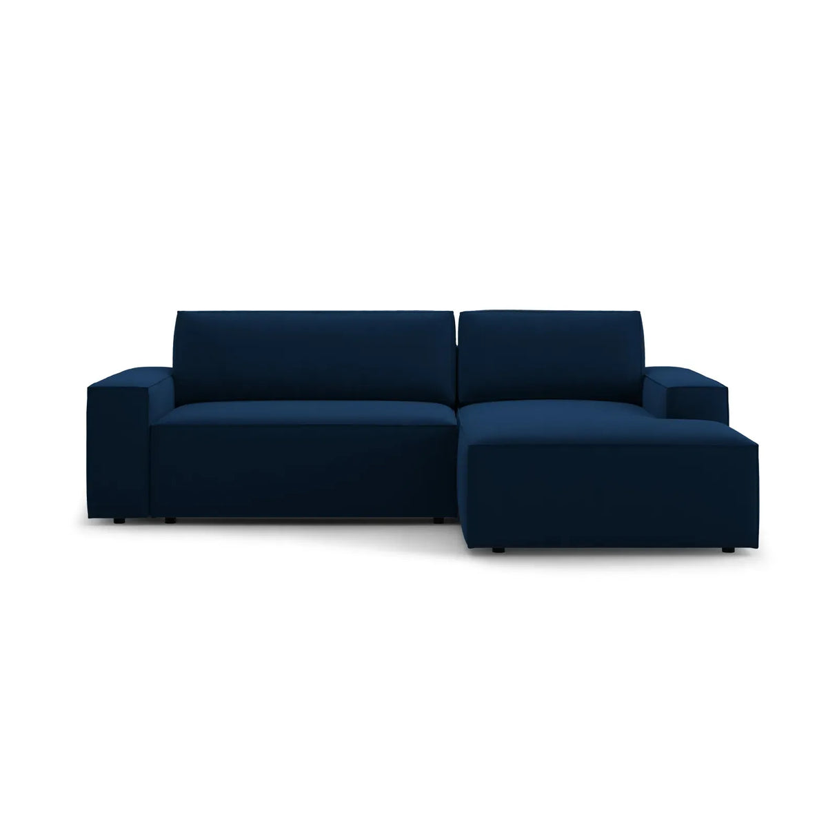 Jodie 3-Sitzer Ecksofa Rechts mit Schlaffunktion und Bettkasten mit Bezug aus Samt, Strukturstoff oder Boucle, 246x151 cm - ZEN ZONE Furniture