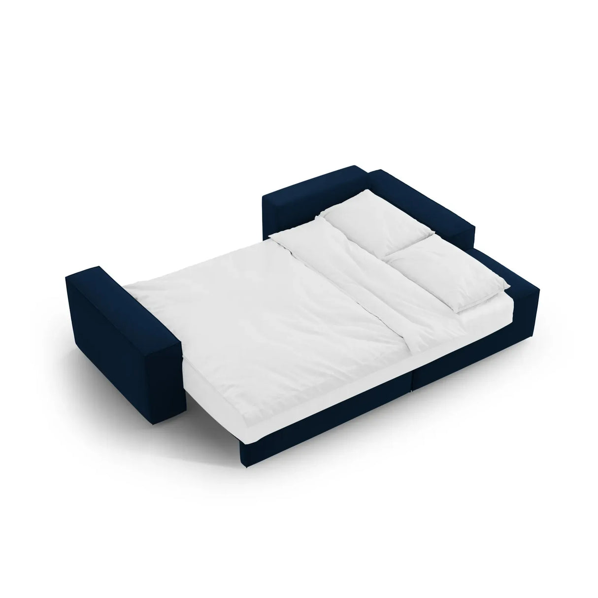 Jodie 3-Sitzer Ecksofa Rechts mit Schlaffunktion und Bettkasten mit Bezug aus Samt, Strukturstoff oder Boucle, 246x151 cm - ZEN ZONE Furniture