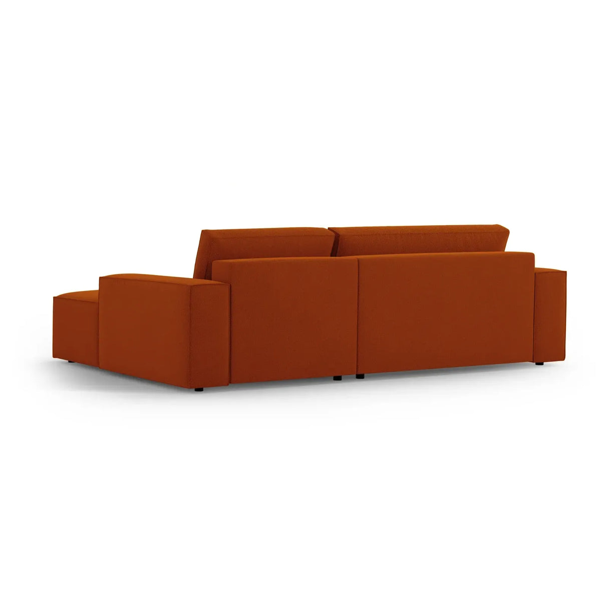 Jodie 3-Sitzer Ecksofa Rechts mit Schlaffunktion und Bettkasten mit Bezug aus Samt, Strukturstoff oder Boucle, 246x151 cm - ZEN ZONE Furniture
