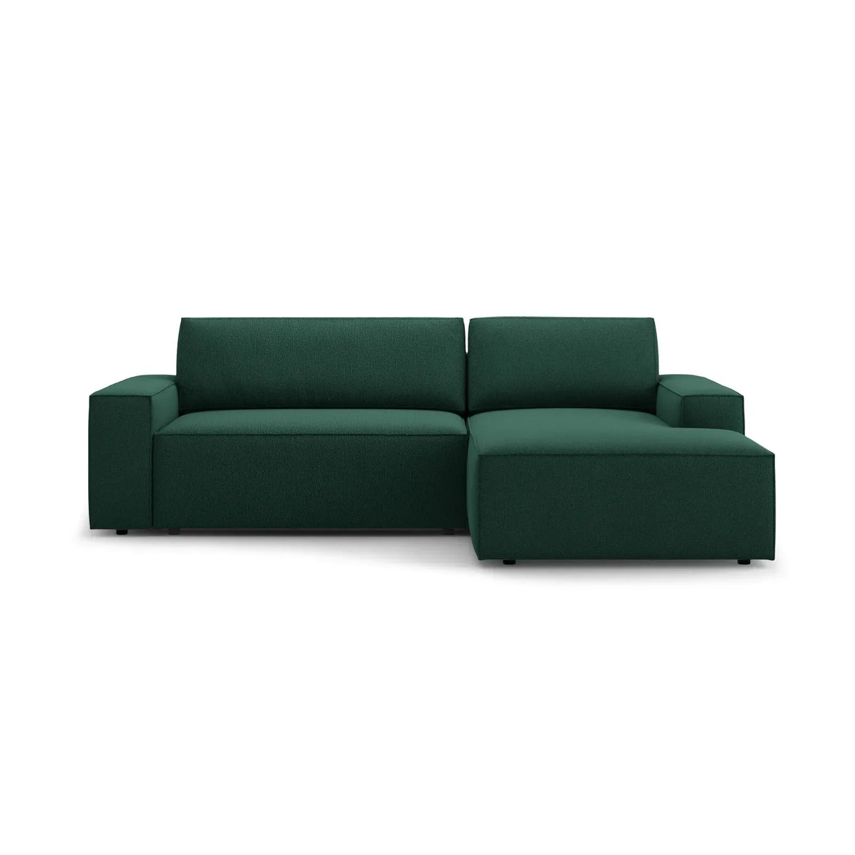 Jodie 3-Sitzer Ecksofa Rechts mit Schlaffunktion und Bettkasten mit Bezug aus Samt, Strukturstoff oder Boucle, 246x151 cm - ZEN ZONE Furniture