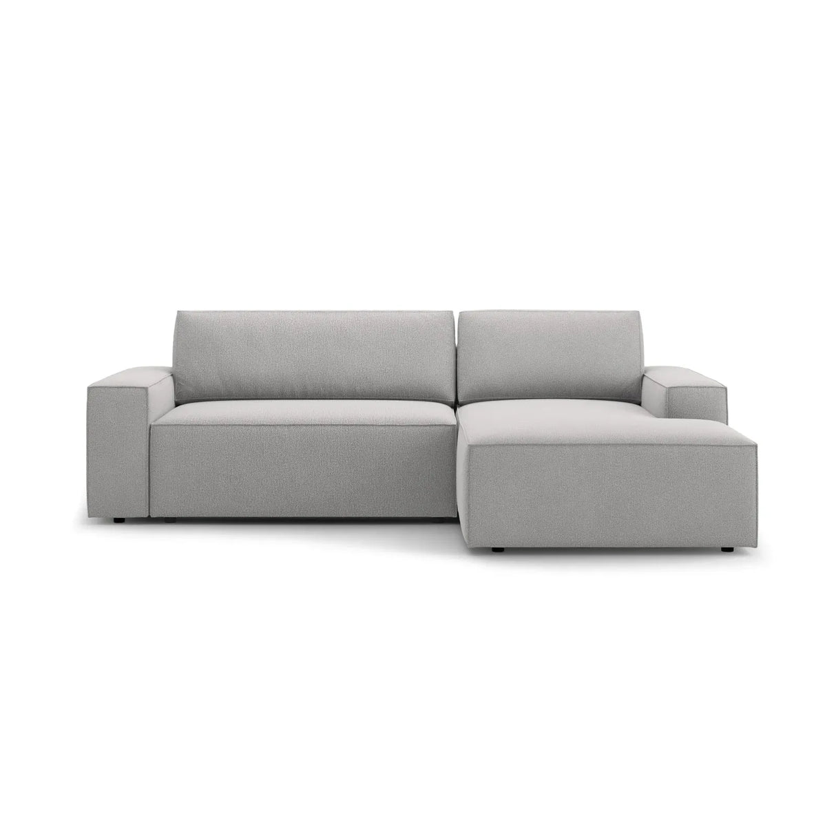 Jodie 3-Sitzer Ecksofa Rechts mit Schlaffunktion und Bettkasten mit Bezug aus Samt, Strukturstoff oder Boucle, 246x151 cm - ZEN ZONE Furniture