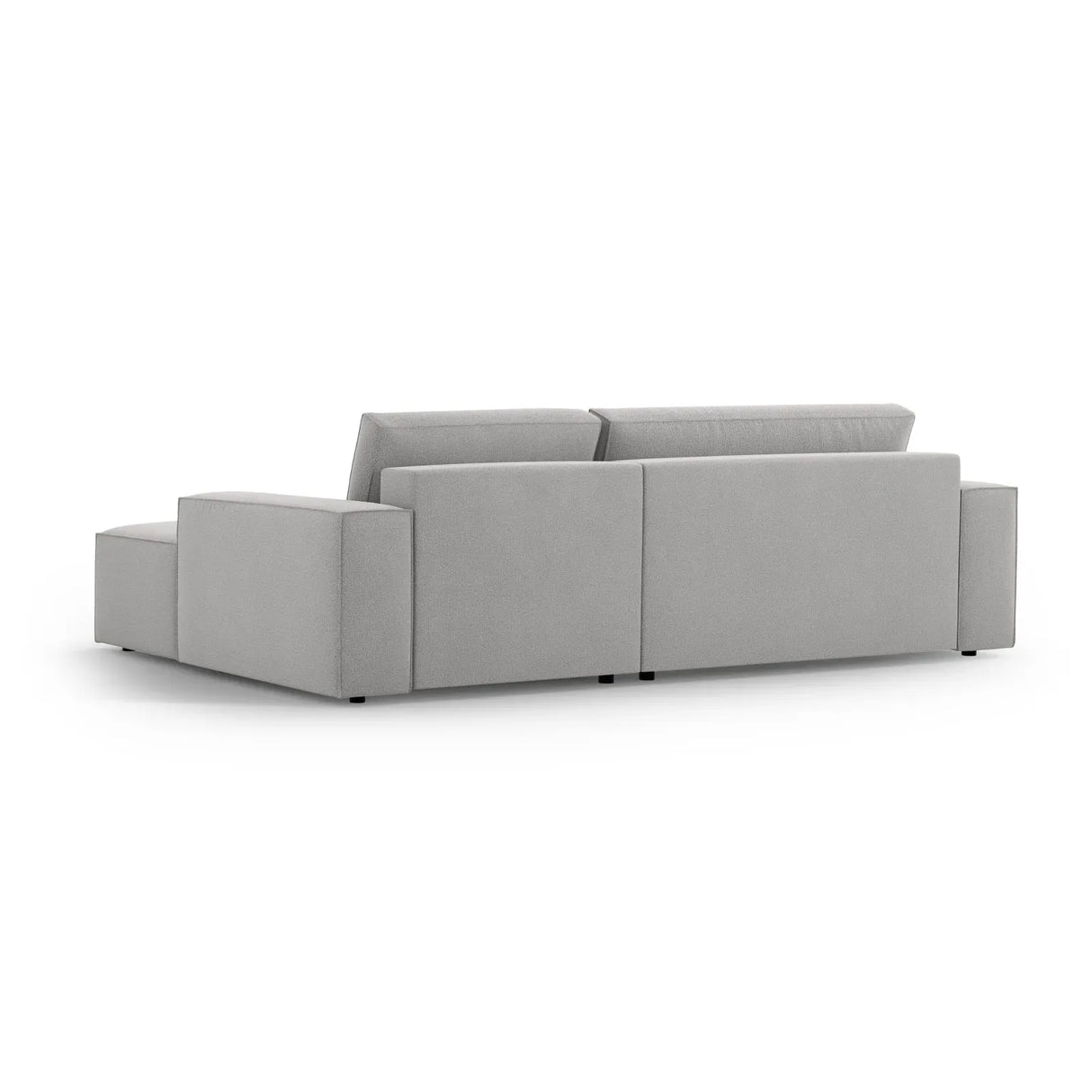 Jodie 3-Sitzer Ecksofa Rechts mit Schlaffunktion und Bettkasten mit Bezug aus Samt, Strukturstoff oder Boucle, 246x151 cm - ZEN ZONE Furniture