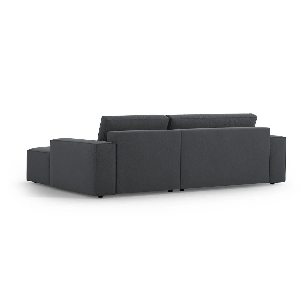 Jodie 3-Sitzer Ecksofa Rechts mit Schlaffunktion und Bettkasten mit Bezug aus Samt, Strukturstoff oder Boucle, 246x151 cm - ZEN ZONE Furniture