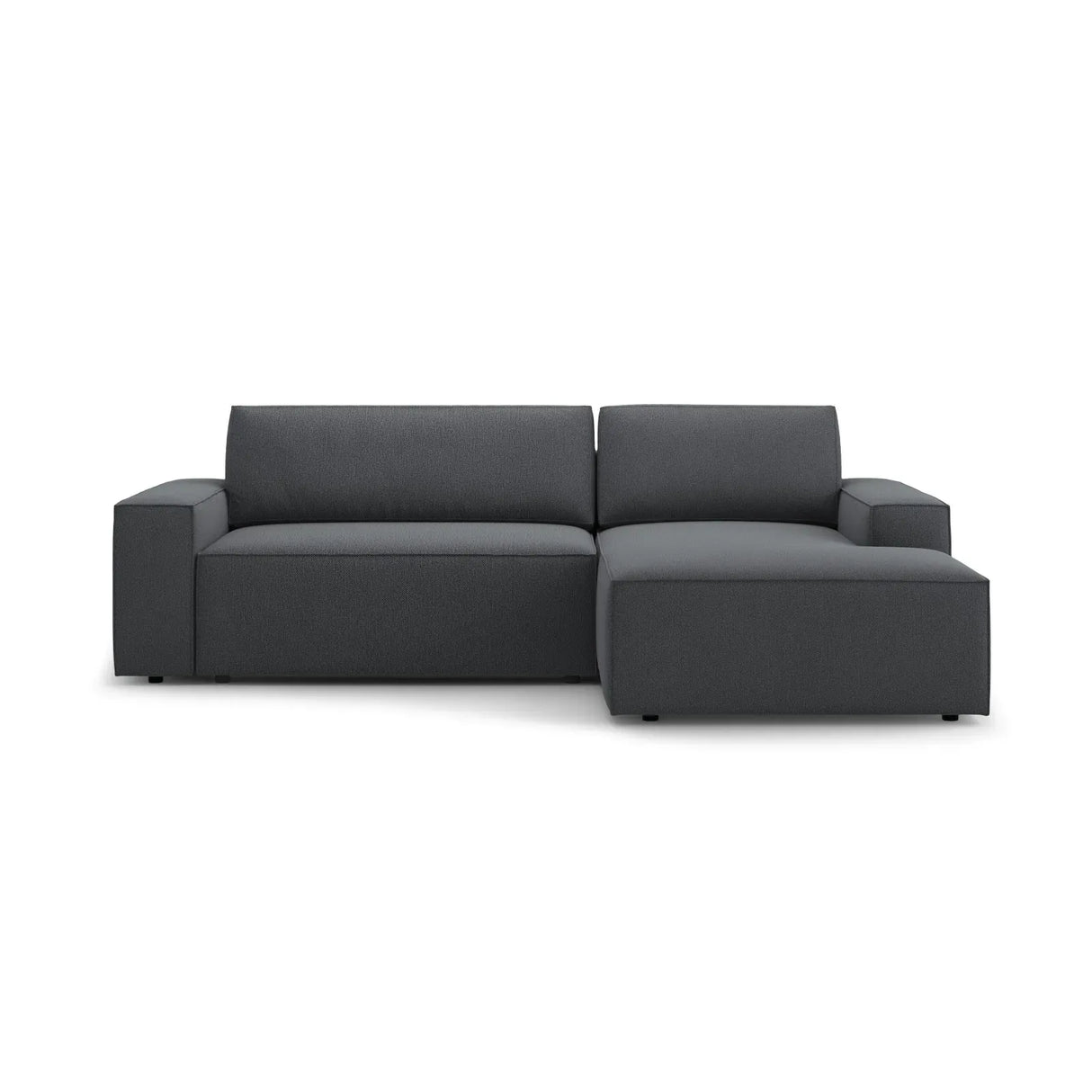 Jodie 3-Sitzer Ecksofa Rechts mit Schlaffunktion und Bettkasten mit Bezug aus Samt, Strukturstoff oder Boucle, 246x151 cm - ZEN ZONE Furniture