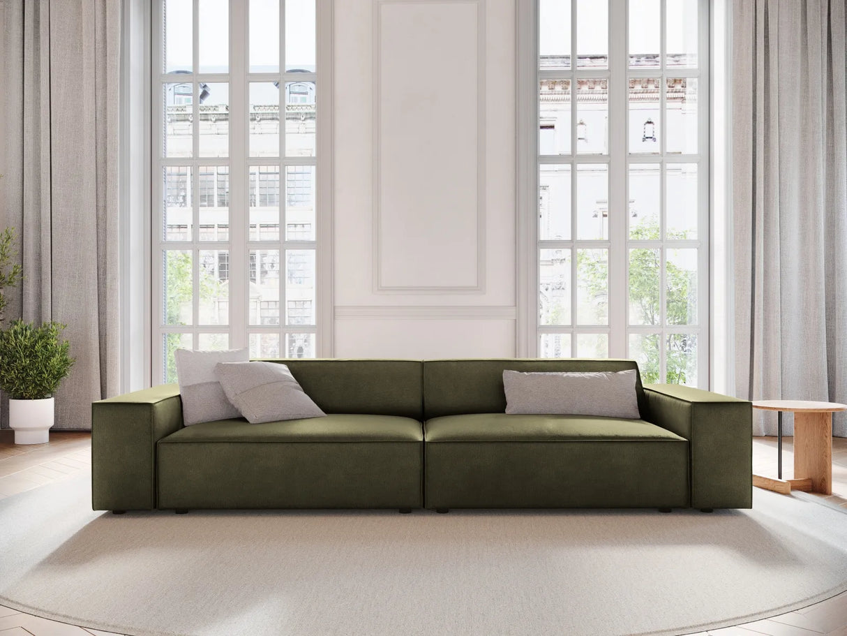 Jodie 3-Sitzer Sofa 204x102 cm aus Samt (Blu77) in Grün – Bild 7