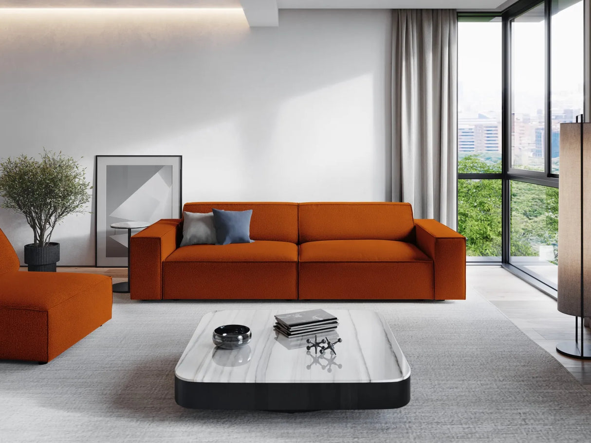 Jodie 3-Sitzer Sofa 204x102 cm aus Strukturierter Stoff (Meg357) in Terrakotta – Bild 6