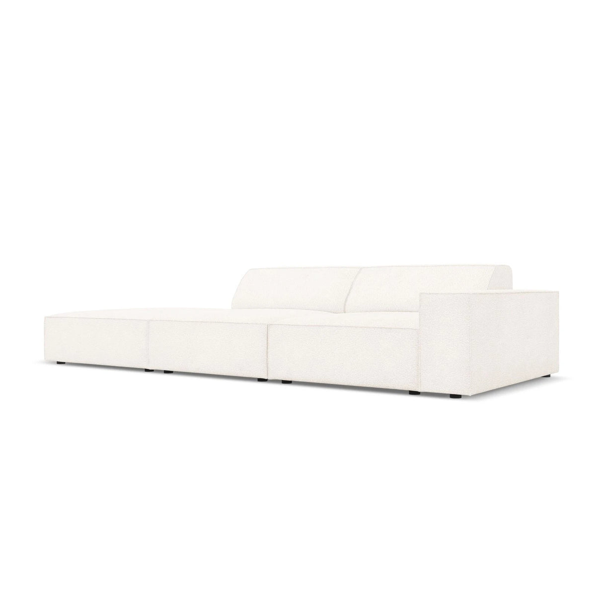 Jodie 3-Sitzer Sofa, Linke Seite offen, eckig, aus Boucle (AscNATA) in Beige, 262x102 cm – Bild 3