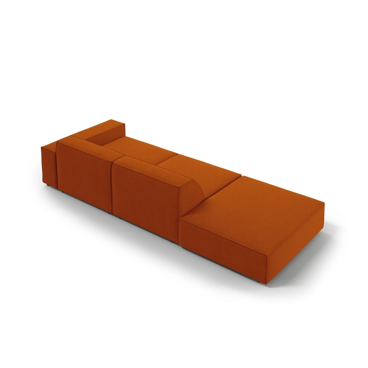 Jodie 3-Sitzer Sofa, Linke Seite offen, eckig, aus Strukturierter Stoff (Meg357) in Terrakotta, 262x102 cm – Bild 5