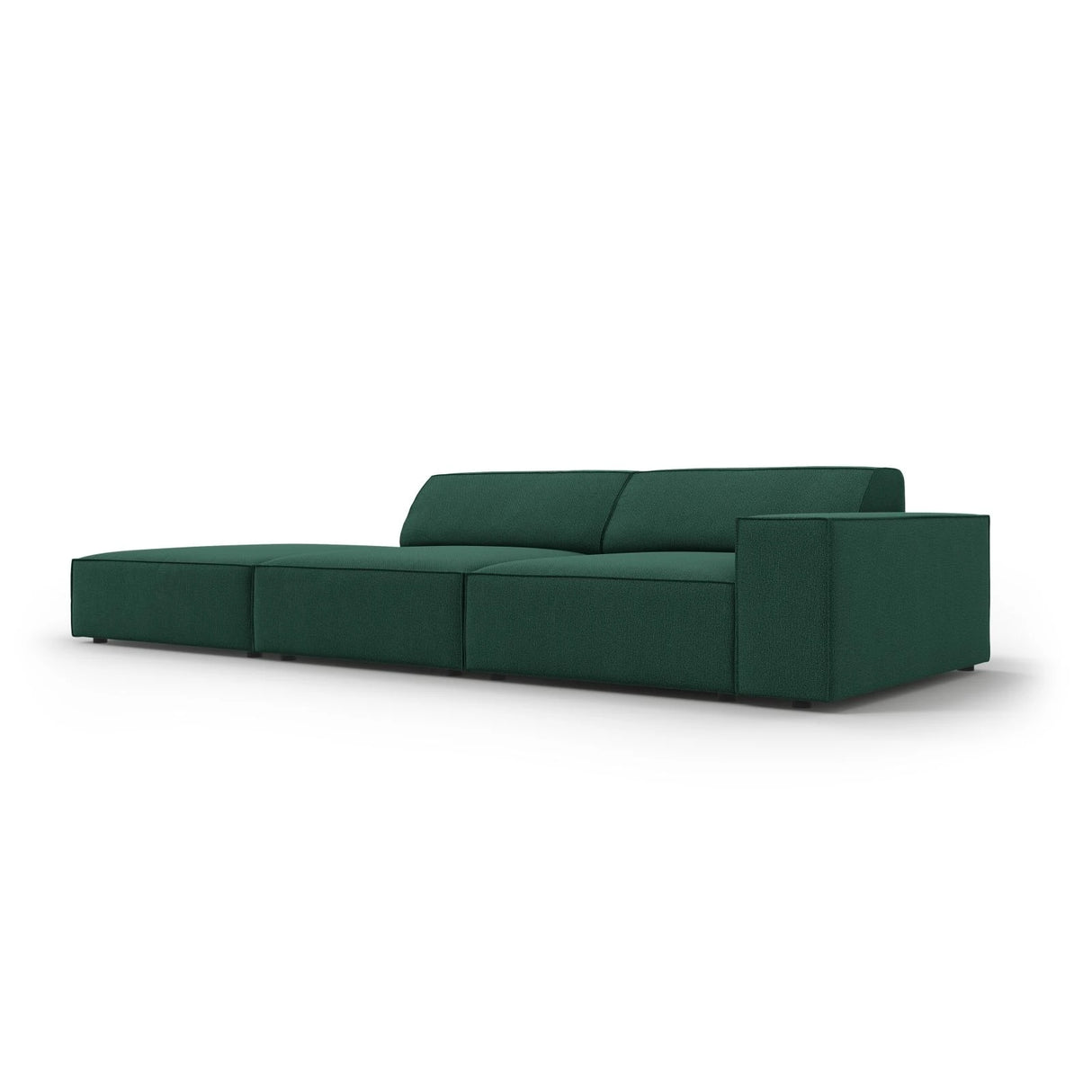 Jodie 3-Sitzer Sofa, Linke Seite offen, eckig, aus Strukturierter Stoff (Meg359) in Grün, 262x102 cm – Bild 5