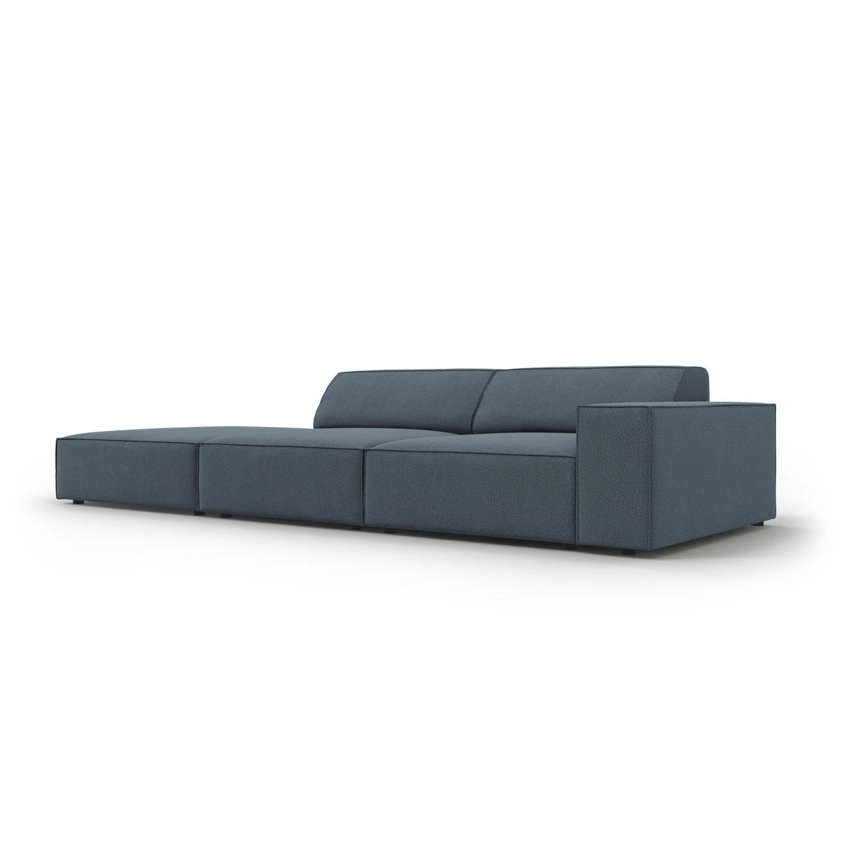 Jodie 3-Sitzer Sofa, Linke Seite offen, eckig, aus Strukturierter Stoff (Meg361) in Blau, 262x102 cm – Bild 5