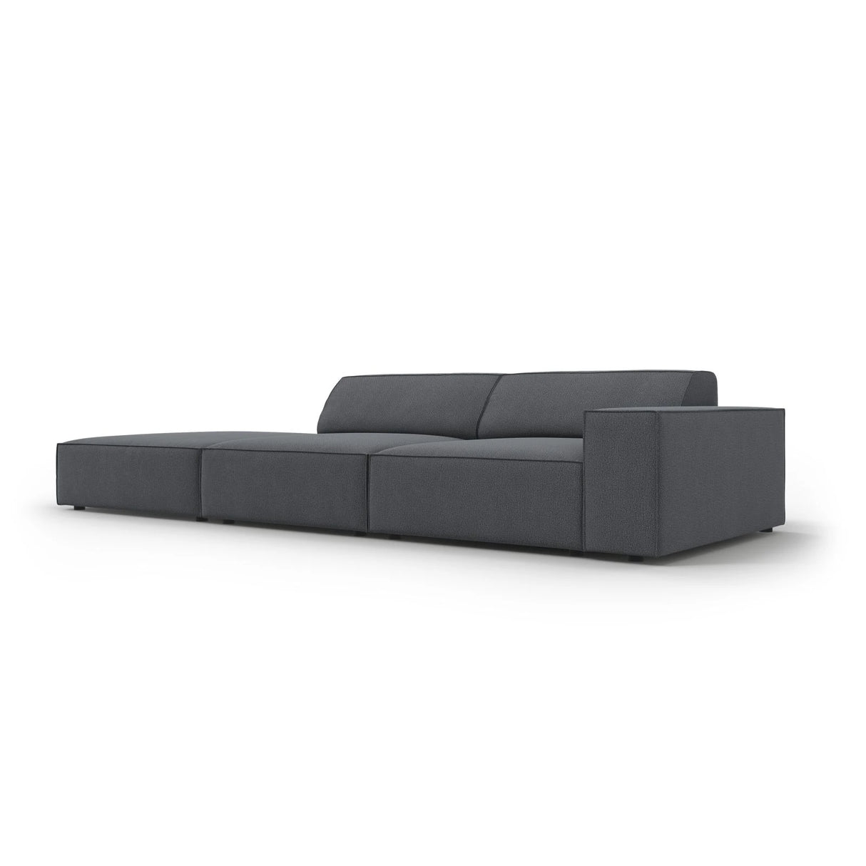 Jodie 3-Sitzer Sofa, Linke Seite offen, eckig, aus Strukturierter Stoff (Meg367) in Dunkelgrau, 262x102 cm – Bild 5