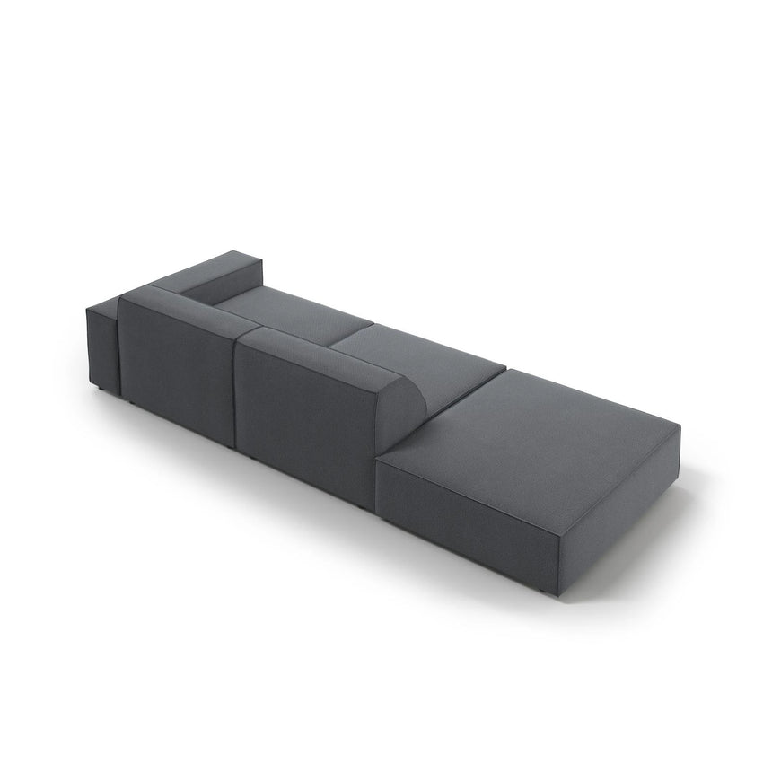 Jodie 3-Sitzer Sofa, Linke Seite offen, eckig, aus Strukturierter Stoff (Meg367) in Dunkelgrau, 262x102 cm – Bild 6