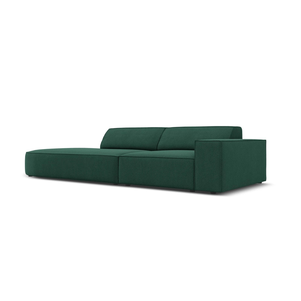 Jodie 3-Sitzer Sofa, Linke Seite offen, rund, aus Strukturierter Stoff (Meg359) in Grün, 262x102 cm – Bild 2