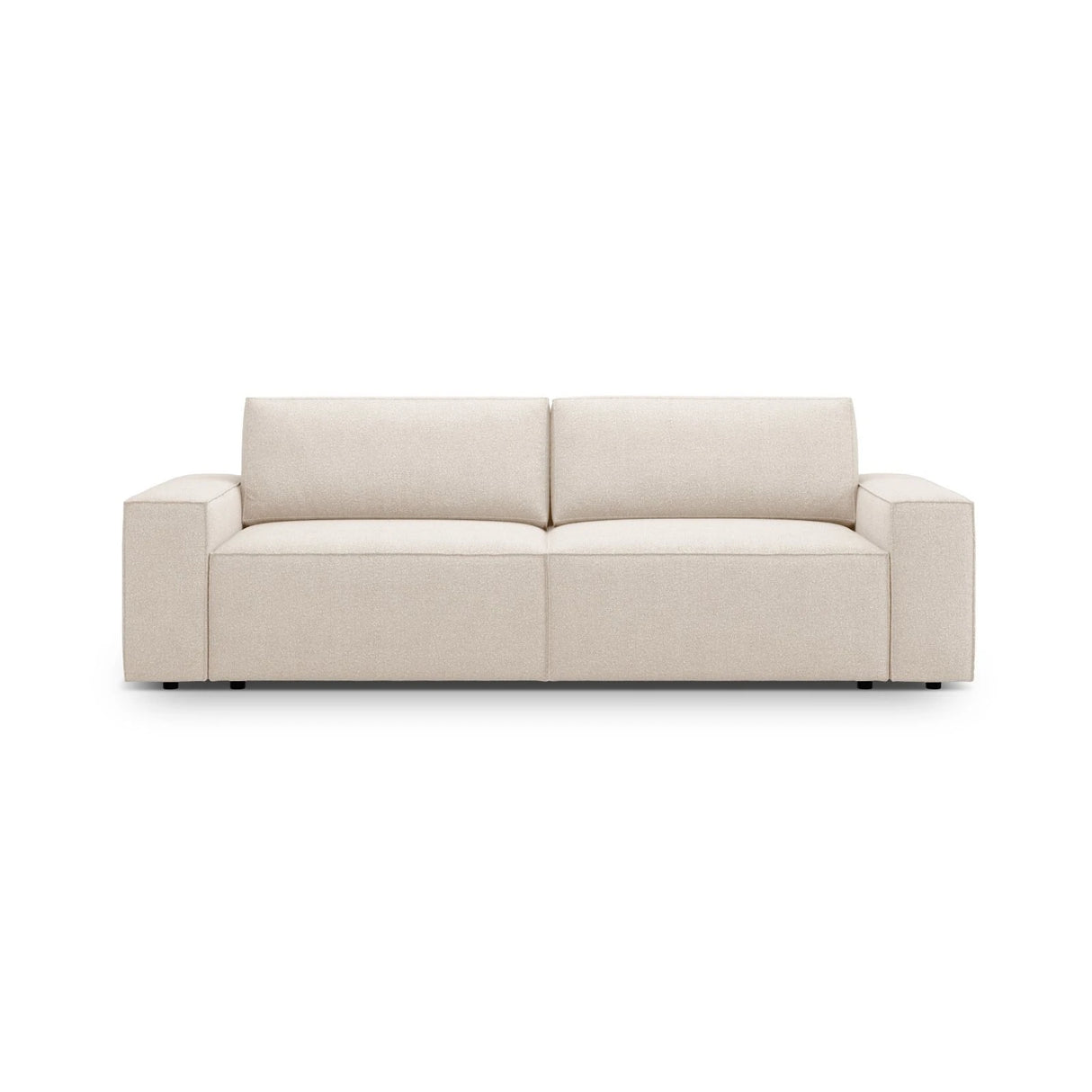 Jodie 3-Sitzer Sofa mit Schlaffunktion und Bettkasten, ausklappbar, aus Boucle (Bal2074) in Beige, 247x107 cm – Bild 1