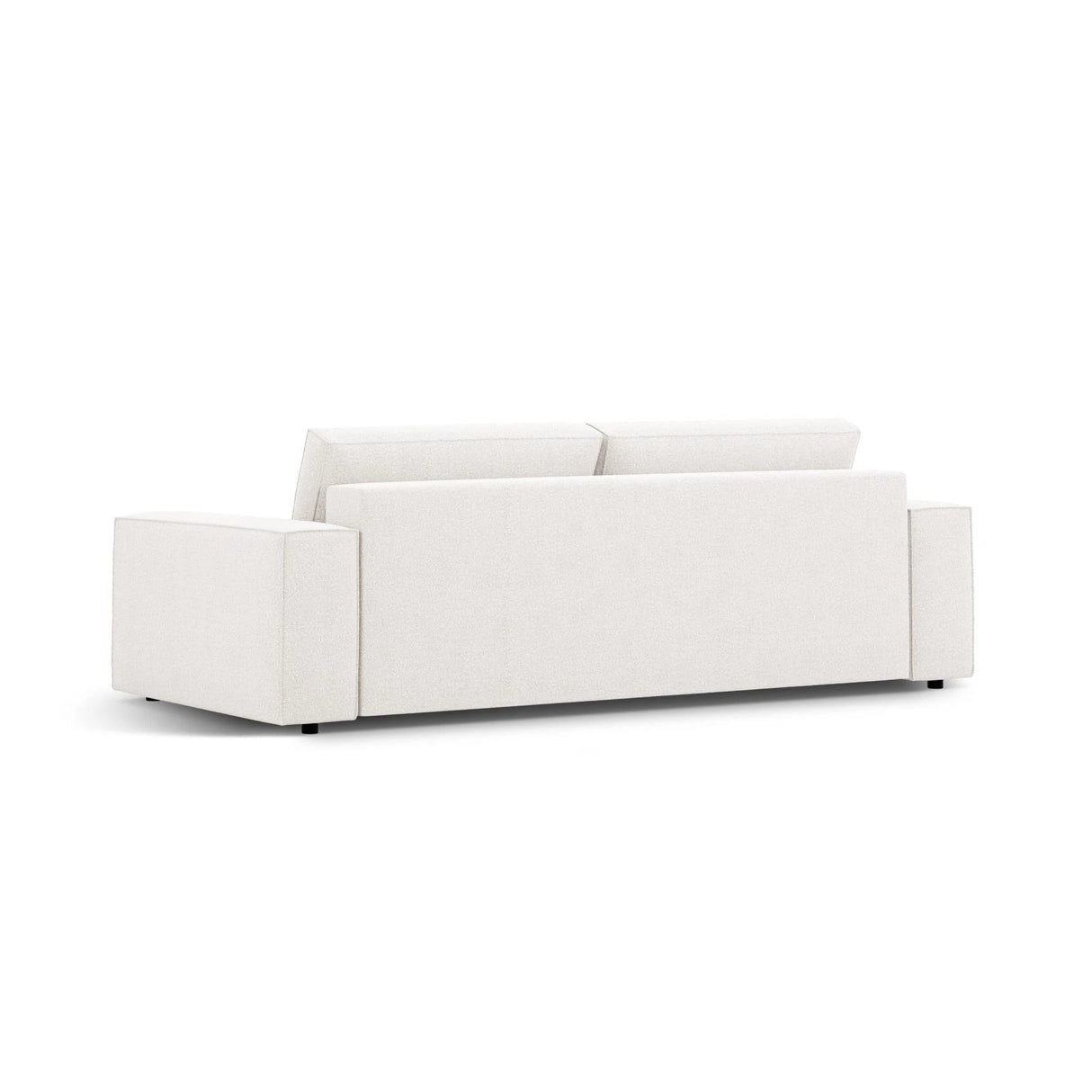 Jodie 3-Sitzer Sofa mit Schlaffunktion und Bettkasten, ausklappbar, aus Samt, Boucle oder Strukturstoff, 247x107 cm – Bild 5