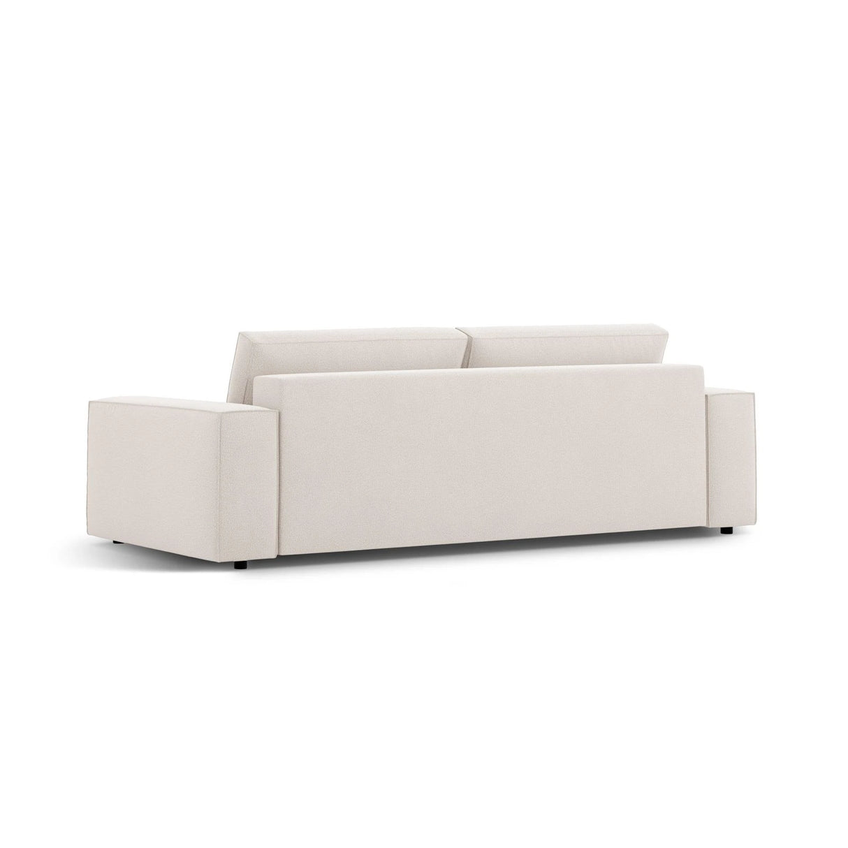 Jodie 3-Sitzer Sofa mit Schlaffunktion und Bettkasten, ausklappbar, aus Strukturierter Stoff (Meg351) in Leichtes Beige, 247x107 cm – Bild 5