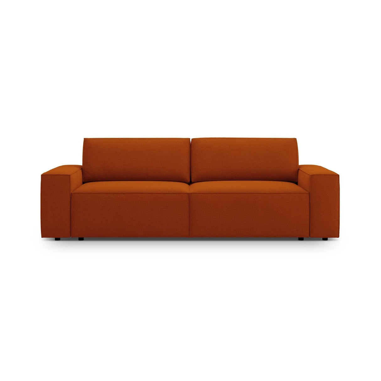 Jodie 3-Sitzer Sofa mit Schlaffunktion und Bettkasten, ausklappbar, aus Strukturierter Stoff (Meg357) in Terrakotta, 247x107 cm – Bild 1