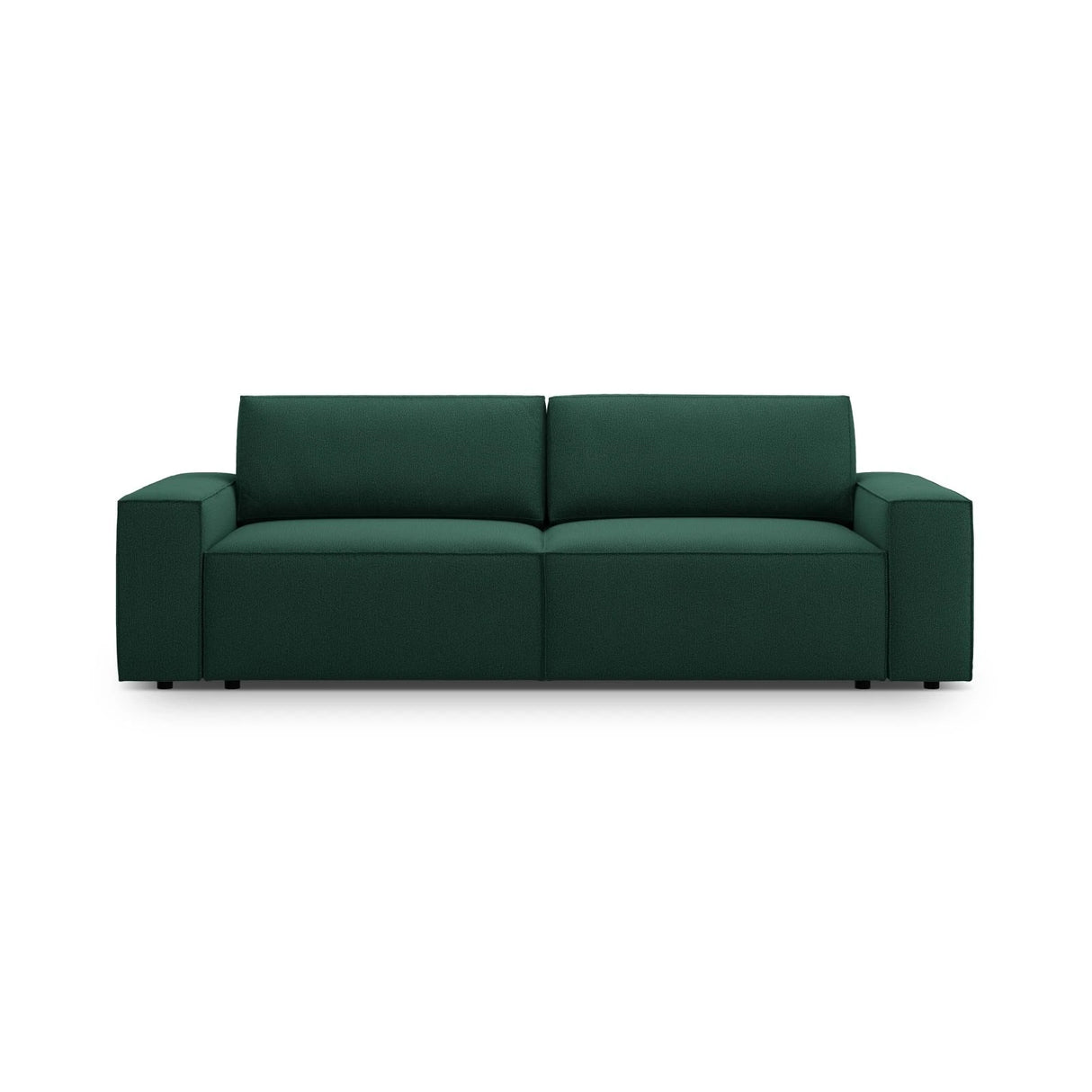 Jodie 3-Sitzer Sofa mit Schlaffunktion und Bettkasten, ausklappbar, aus Strukturierter Stoff (Meg359) in Grün, 247x107 cm – Bild 1