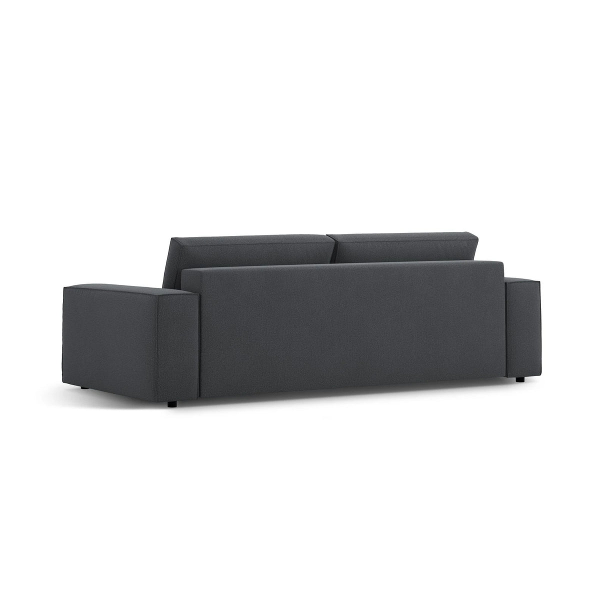 Jodie 3-Sitzer Sofa mit Schlaffunktion und Bettkasten, ausklappbar, aus Strukturierter Stoff (Meg367) in Dunkelgrau, 247x107 cm – Bild 5