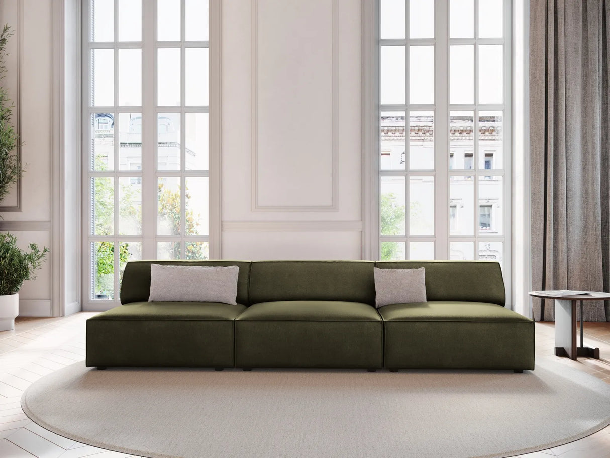 Jodie 3-Sitzer Sofa ohne Armlehnen 240x102 cm aus Samt (Blu77) in Grün – Bild 7