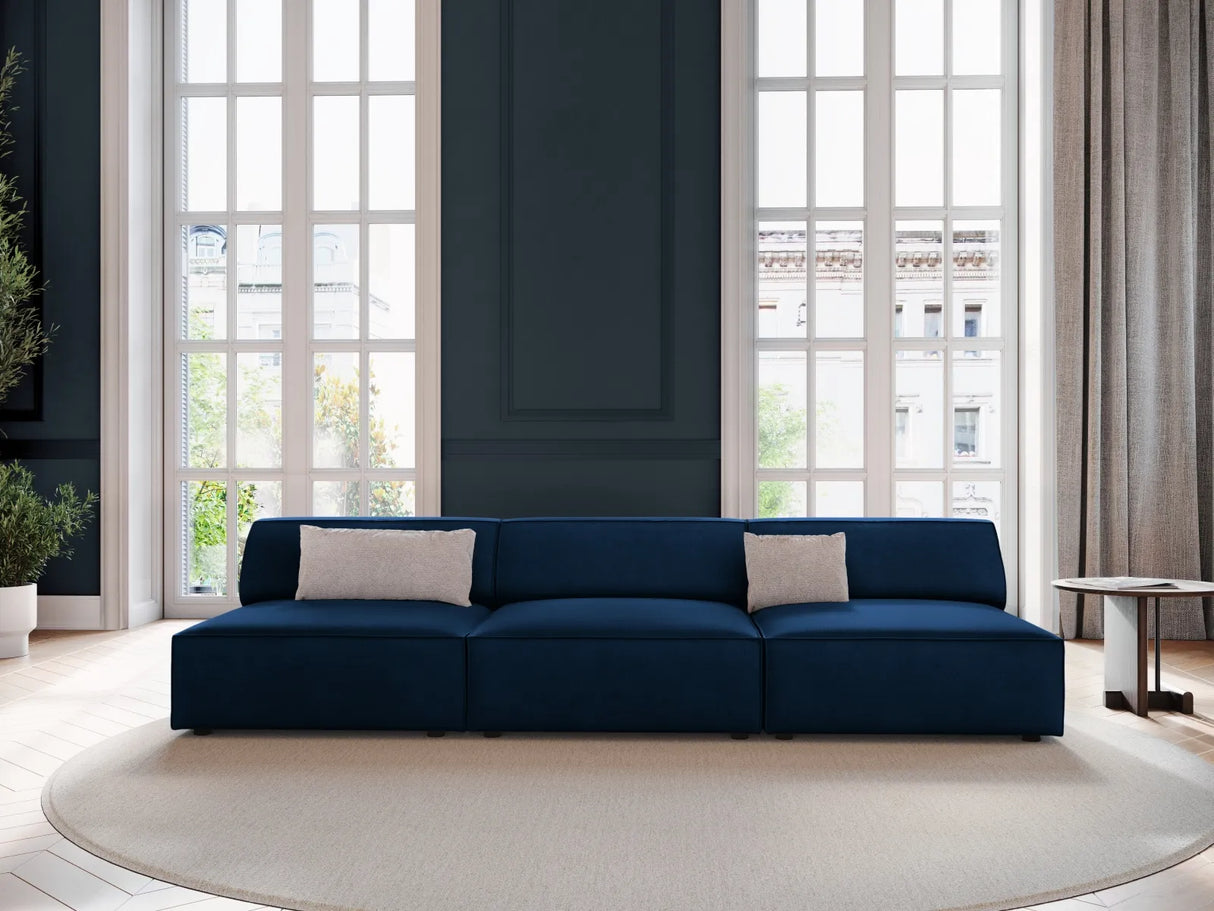 Jodie 3-Sitzer Sofa ohne Armlehnen 240x102 cm aus Samt (Blu86) in Königsblau – Bild 1