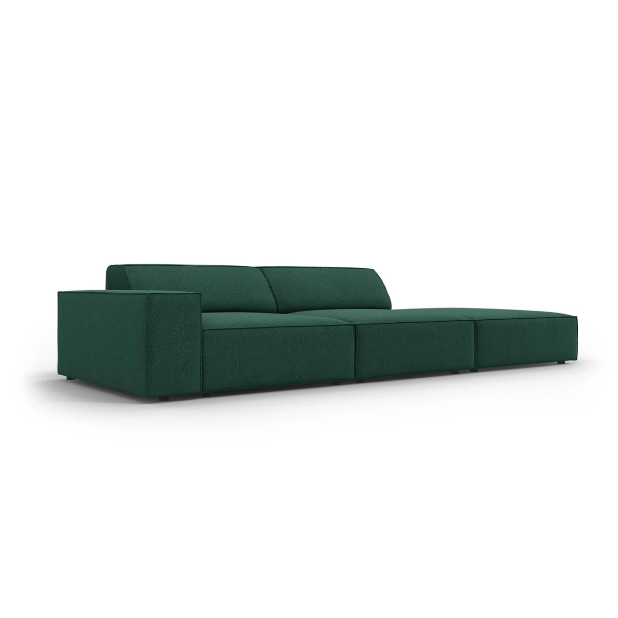 Jodie 3-Sitzer Sofa, Rechte Seite offen, eckig, aus Strukturierter Stoff (Meg359) in Grün, 262x102 cm – Bild 5