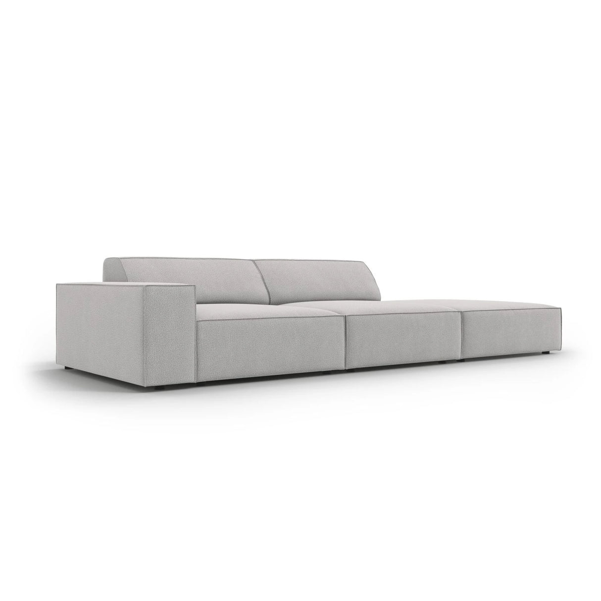 Jodie 3-Sitzer Sofa, Rechte Seite offen, eckig, aus Strukturierter Stoff (Meg363) in Hellgrau, 262x102 cm – Bild 5