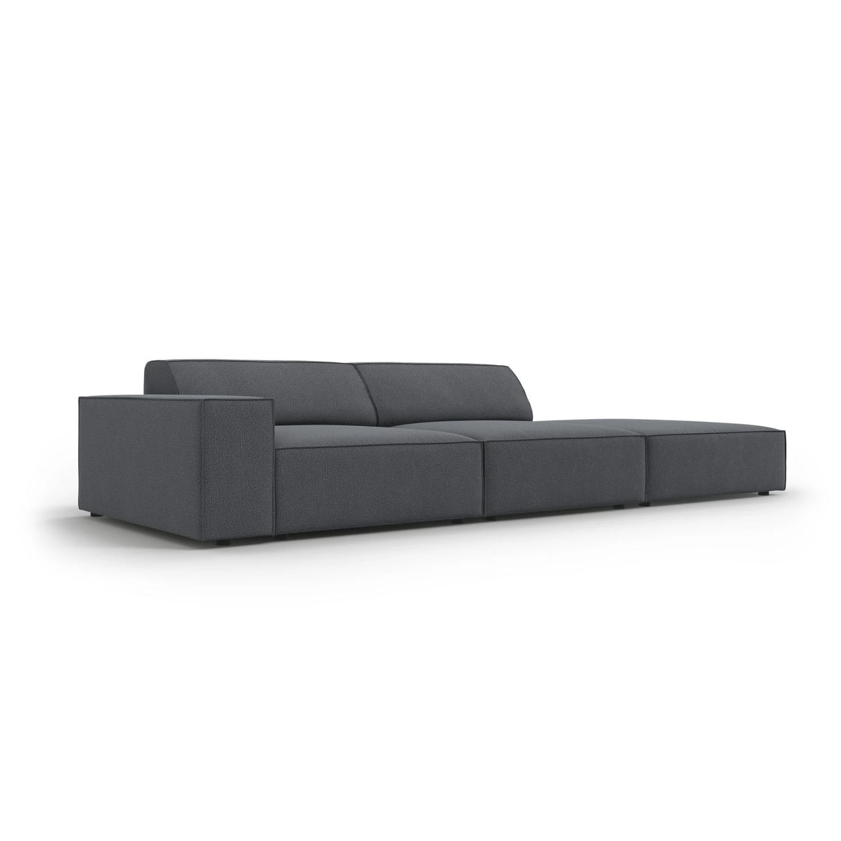 Jodie 3-Sitzer Sofa, Rechte Seite offen, eckig, aus Strukturierter Stoff (Meg367) in Dunkelgrau, 262x102 cm – Bild 5