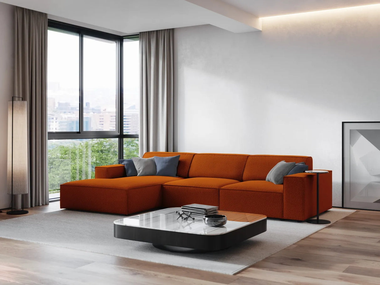 Jodie 4-Sitzer Ecksofa Links 284x166 cm aus Strukturierter Stoff (Meg357) in Terrakotta – Bild 6