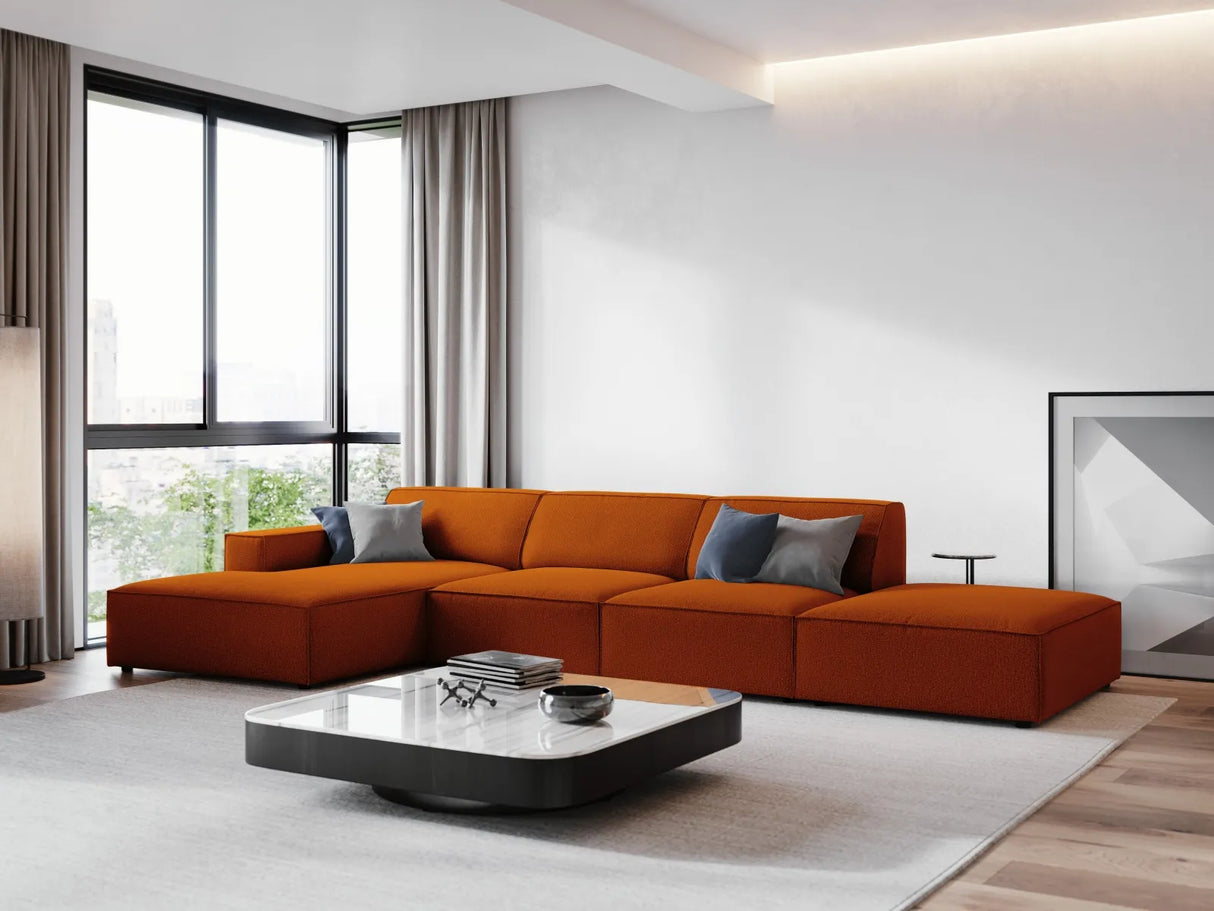 Jodie 4-Sitzer Ecksofa Links 341x166 cm aus Strukturierter Stoff (Meg357) in Terrakotta – Bild 6