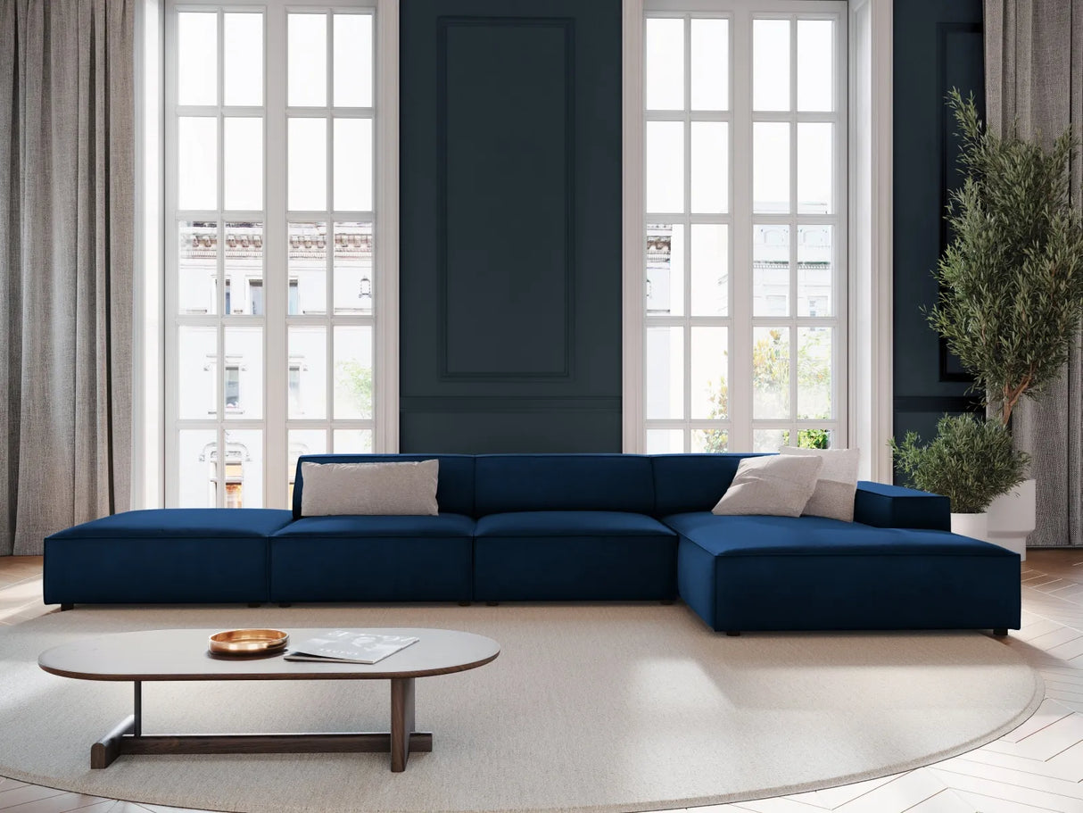 Jodie 4-Sitzer Ecksofa Rechts 341x166 cm aus Samt (Blu86) in Königsblau – Bild 2