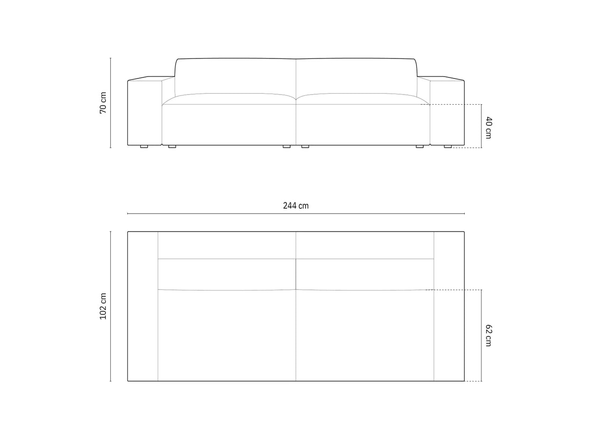 Jodie 4-Sitzer Sofa 244x102cm – Bild 2