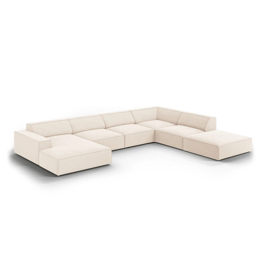 Jodie 7-Sitzer Panorama-Ecksofa, Rechte Seite, aus Samt oder Strukturstoff, 364x262 cm – Bild 4