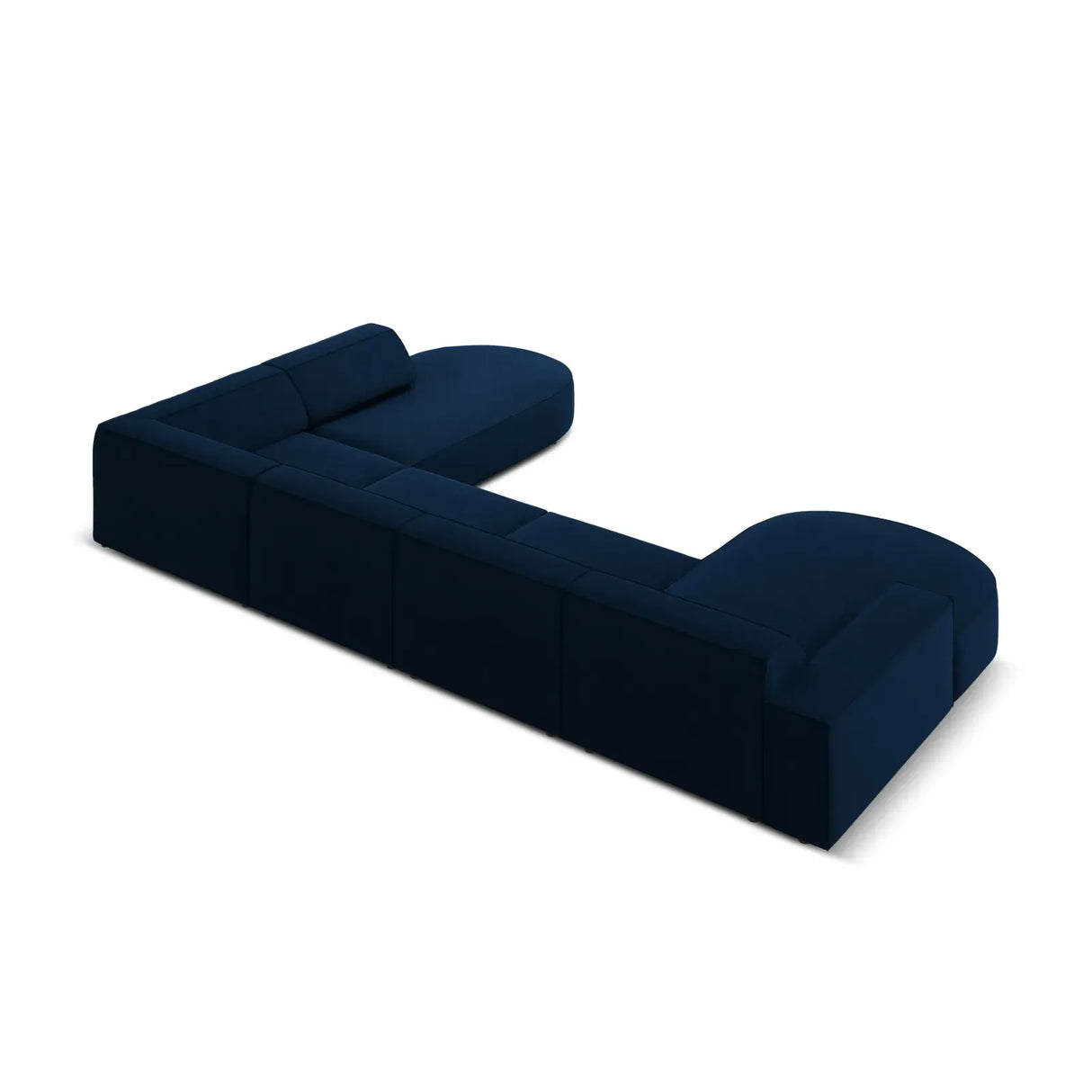 Jodie 7-Sitzer Panorama-Sofa Rechts aus Samt, Strukturstoff oder Bouclé, 364 cm - ZEN ZONE Furniture