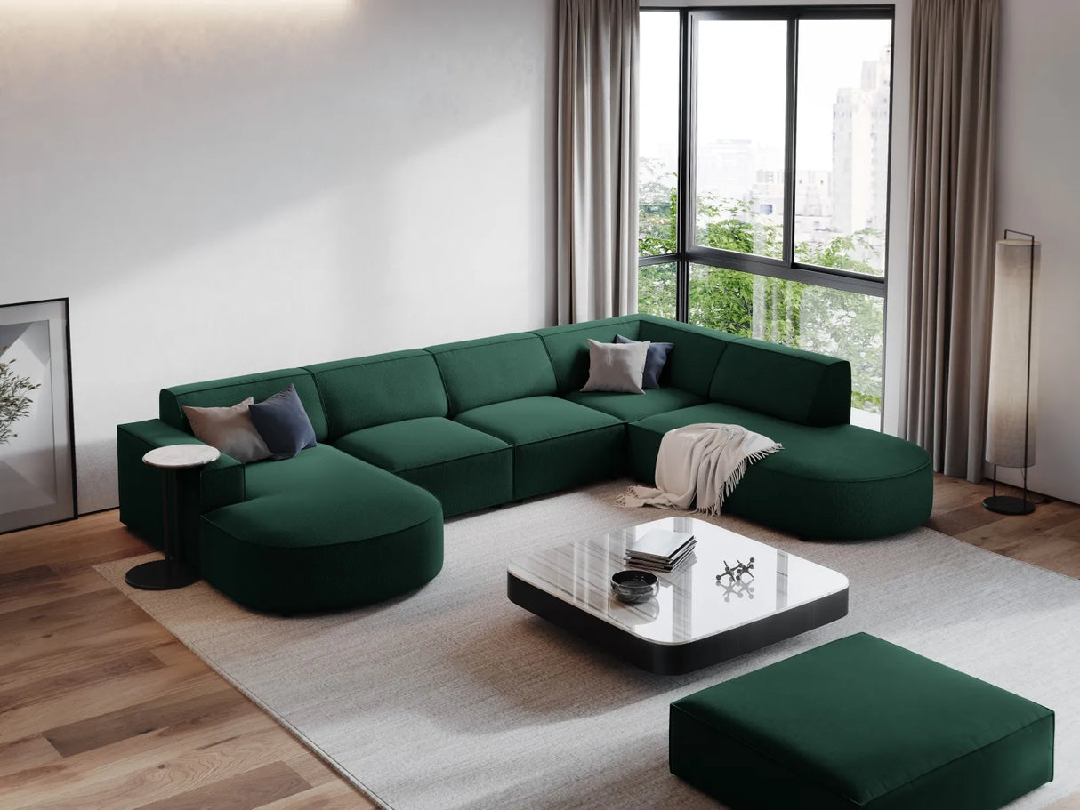 Jodie 7-Sitzer Panorama-Sofa Rechts 364 cm aus Strukturierter Stoff (Meg359) in Grün – Bild 5