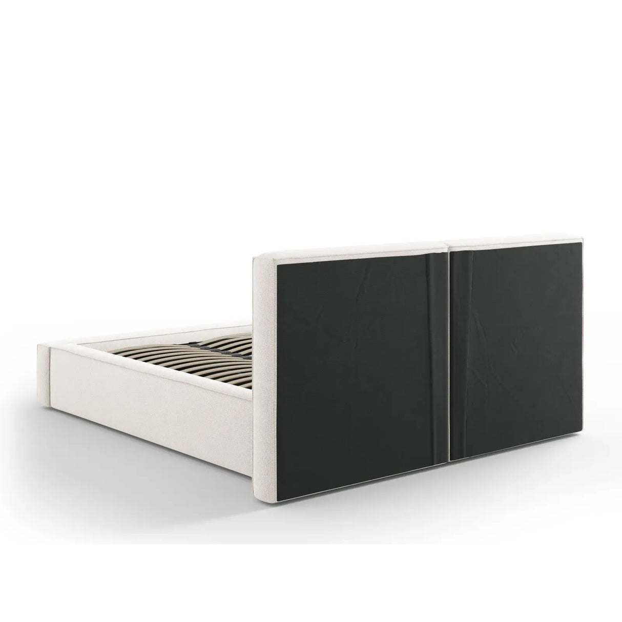 Jodie Bett mit Kopfteil und Stauraum Bezug aus Samt oder Strukturstoff, 160x200 cm - ZEN ZONE Furniture