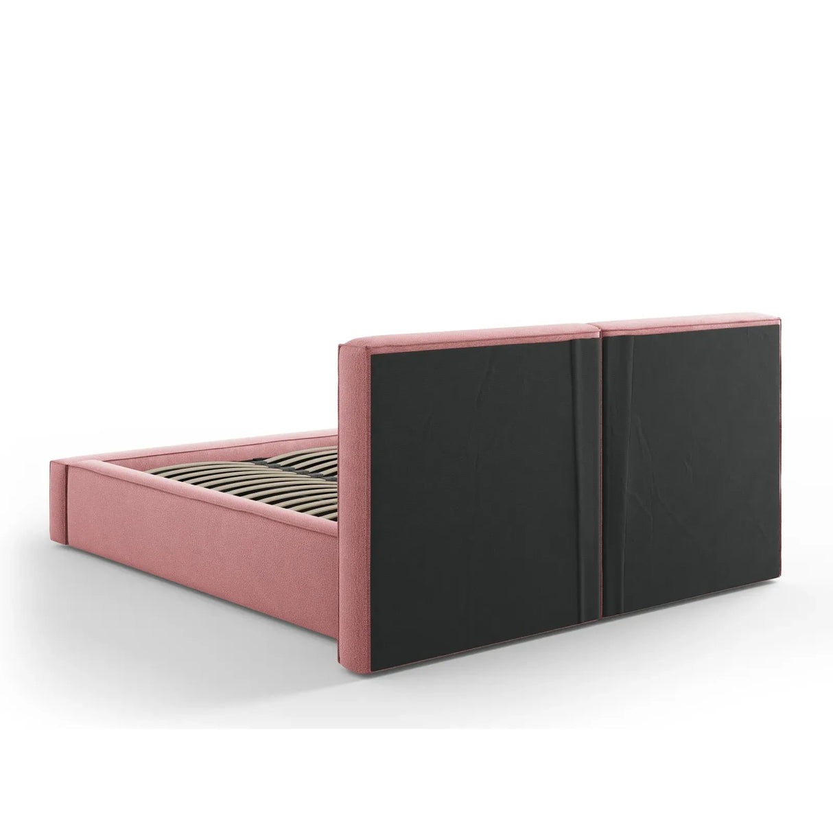 Jodie Bett mit Kopfteil und Stauraum Bezug aus Samt oder Strukturstoff, 160x200 cm - ZEN ZONE Furniture