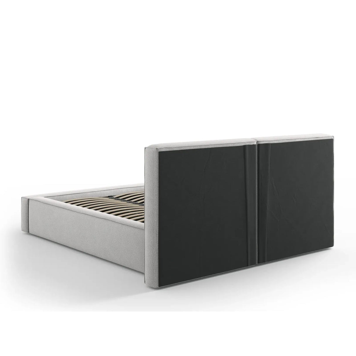 Jodie Bett mit Kopfteil und Stauraum Bezug aus Samt oder Strukturstoff, 140x200 cm - ZEN ZONE Furniture