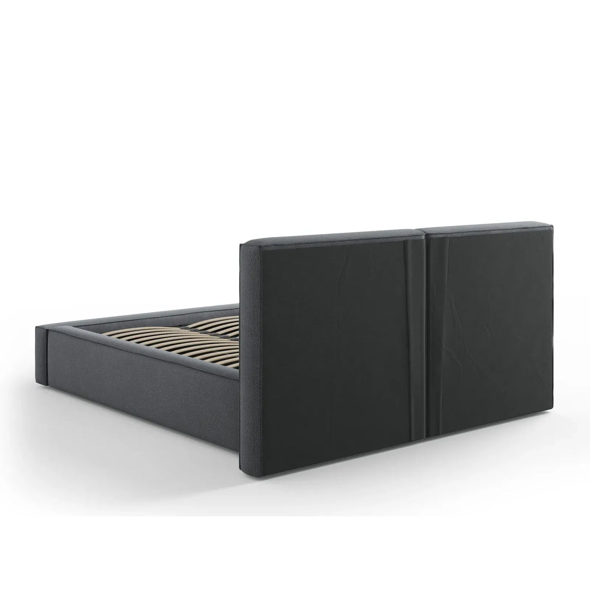 Jodie Bett mit Kopfteil und Stauraum Bezug aus Samt oder Strukturstoff, 180x200 cm - ZEN ZONE Furniture